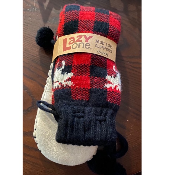 Lazy One slippers Buffalo plaid - Picture 2 of 2